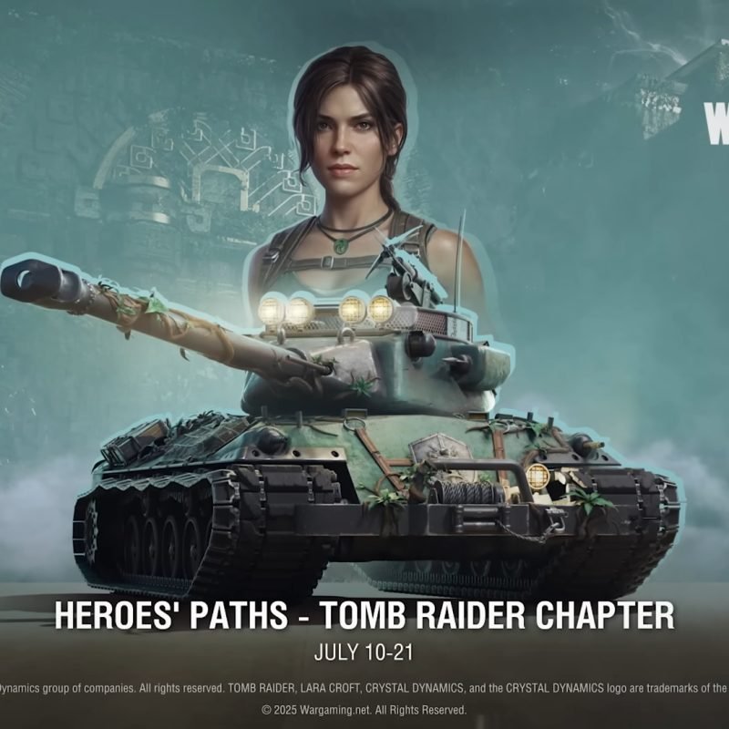 LARA CROFT NOS CAMPOS DE BATALHA: CROSSOVER COM “WORLD OF TANKS” CHEGA EM BREVE!